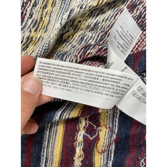 Hollister Open Front Cardigan Sweater Women's Medium Aztec Southwestern Long Slv - Picture 8 of 9